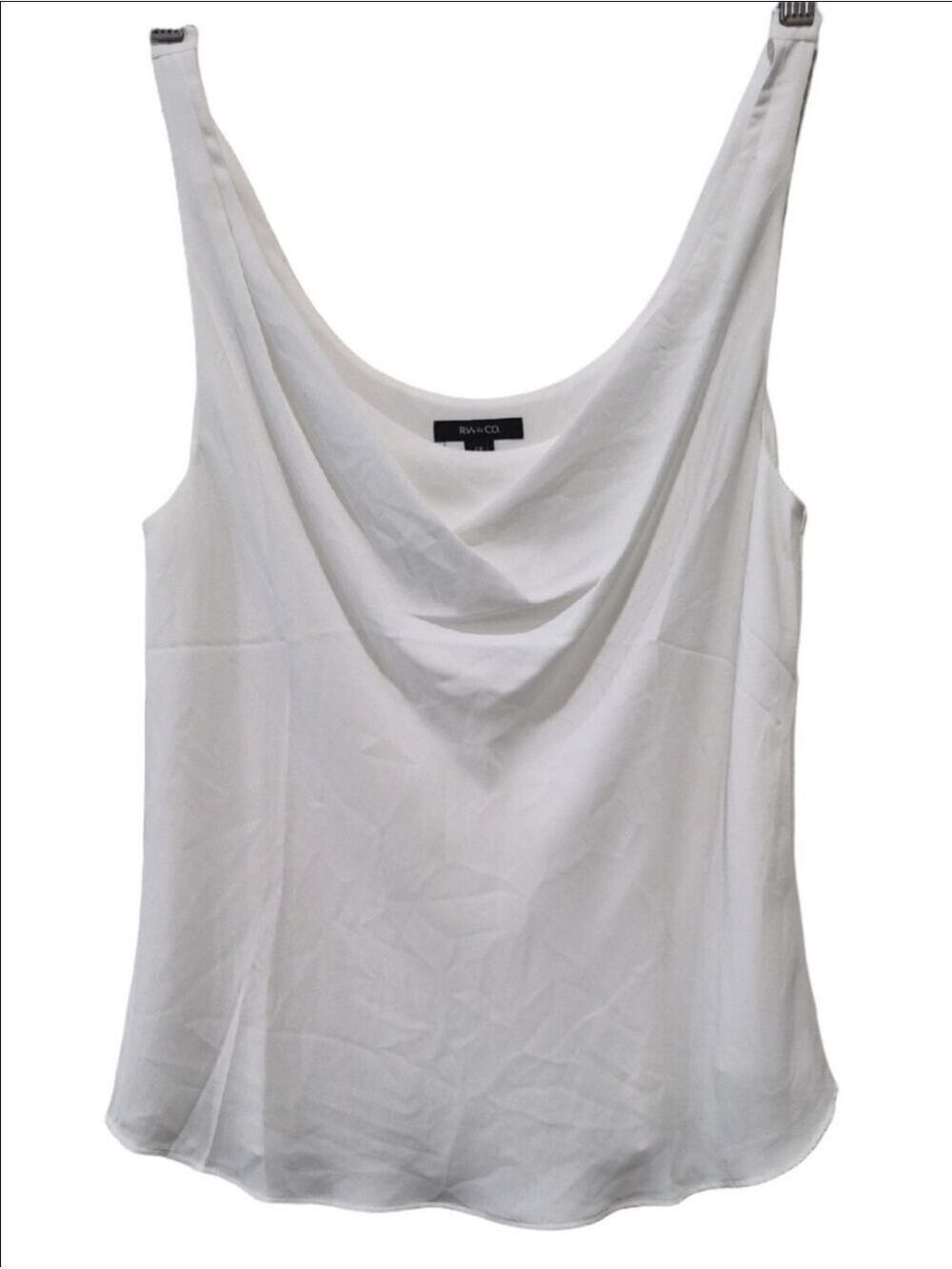 RW&CO. White Draped Cowl Neck Camisole